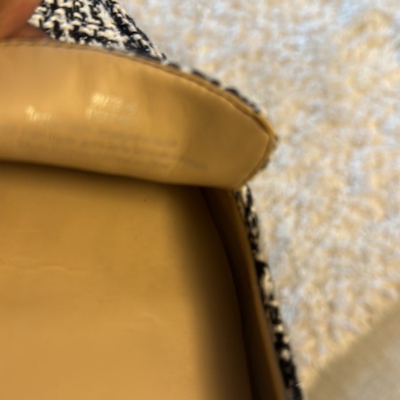 Karl Lagerfeld Paris Black White Tweed Destine Loafer Flat Shoe Size 8 - Picture 6 of 6